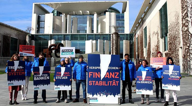 Aktion Gebrochene Versprechen: Stabiles Finanzsystem jetzt!